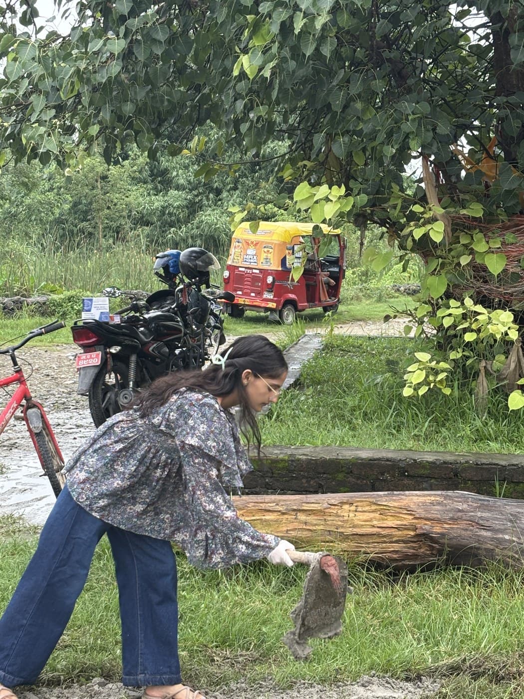 Hauling away stones and rubble