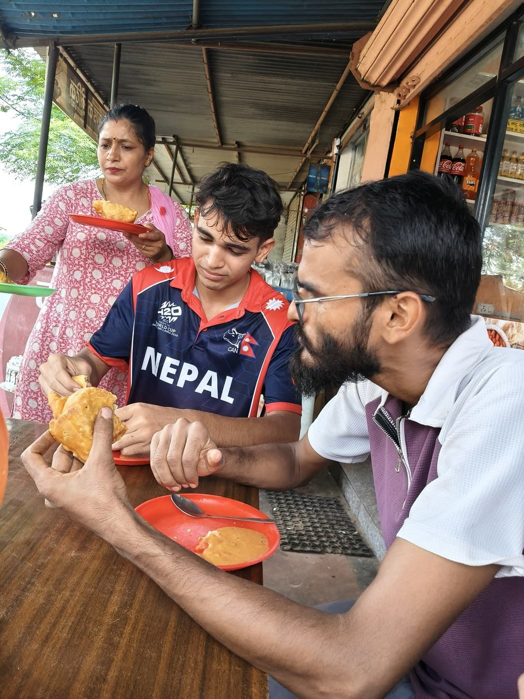 Tea at the chowk when the work was done